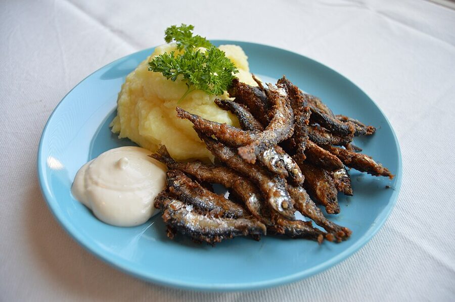 Smażone stynki z purée